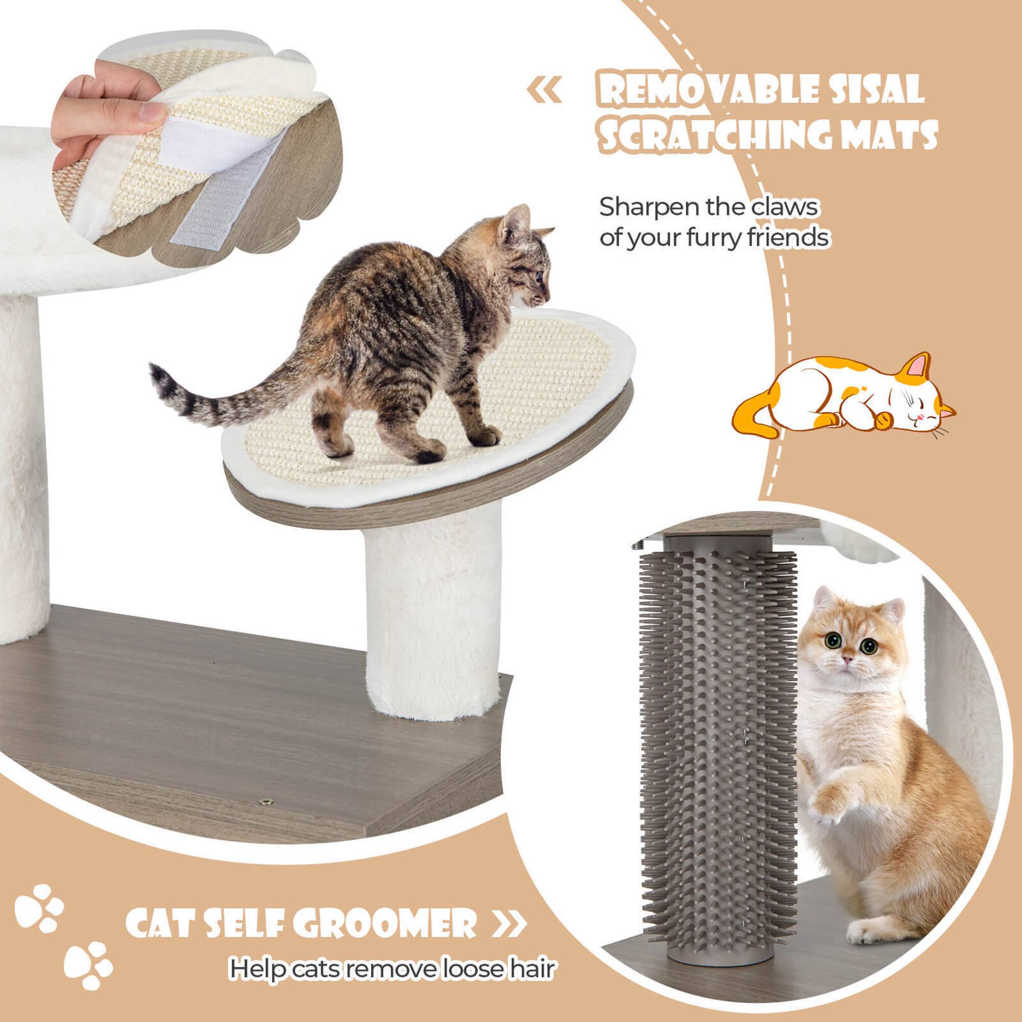 **REMOVABLE SISAL SCRATCHING MATS**  
Sharpen the claws of your furry friends

**CAT SELF GROOMER**  
Help cats remove loose hair