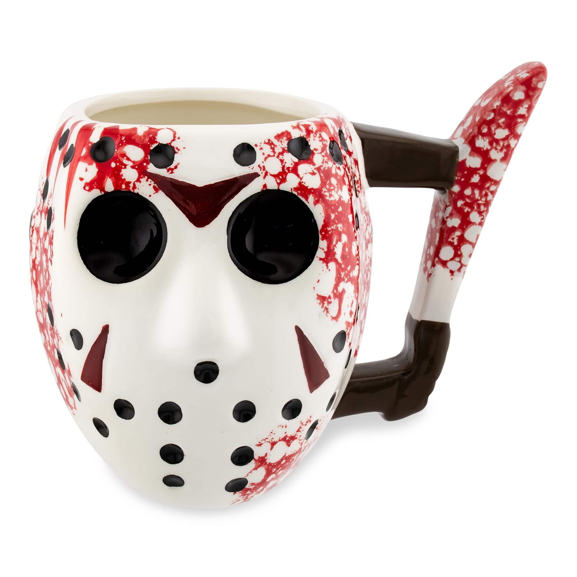 Silver Buffalo - Friday the 13th Jason's Mask 3D Sculpted Ceramic Mug | Holds 20 Ounces - White price history on PriceWatchPro