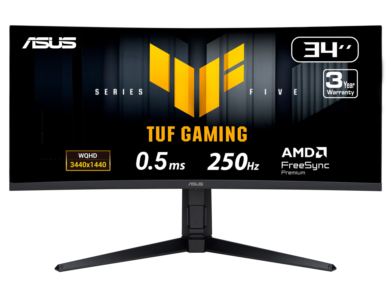 ASUS - TUF VG34WQML5A 34" WQHD 250Hz Curved Monitor, AMD FreeSync, 0.5ms, HDR 400, 95% DCI-P3