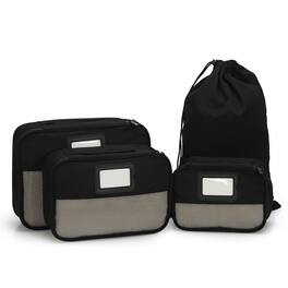 Hynes Eagle - Structured 4-Piece Packing Cube Set - Jet Black