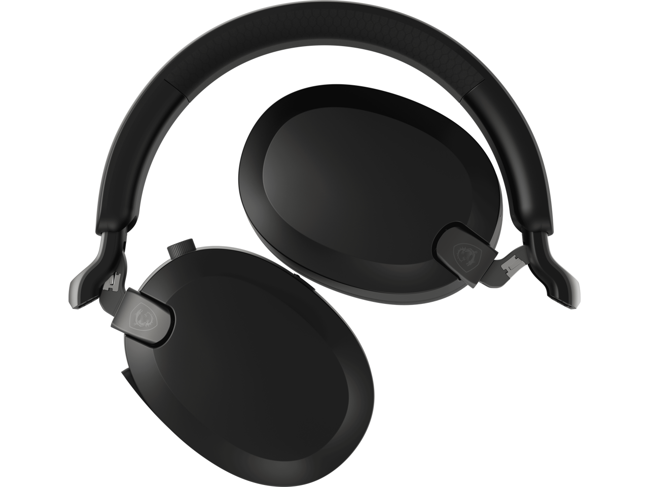 Alt View 8. MSI - MSI MAESTRO 500 W BLACK Wireless Bluetooth Over-the-Ear Headphones with 3.5mm Wired Option - Black - Black.