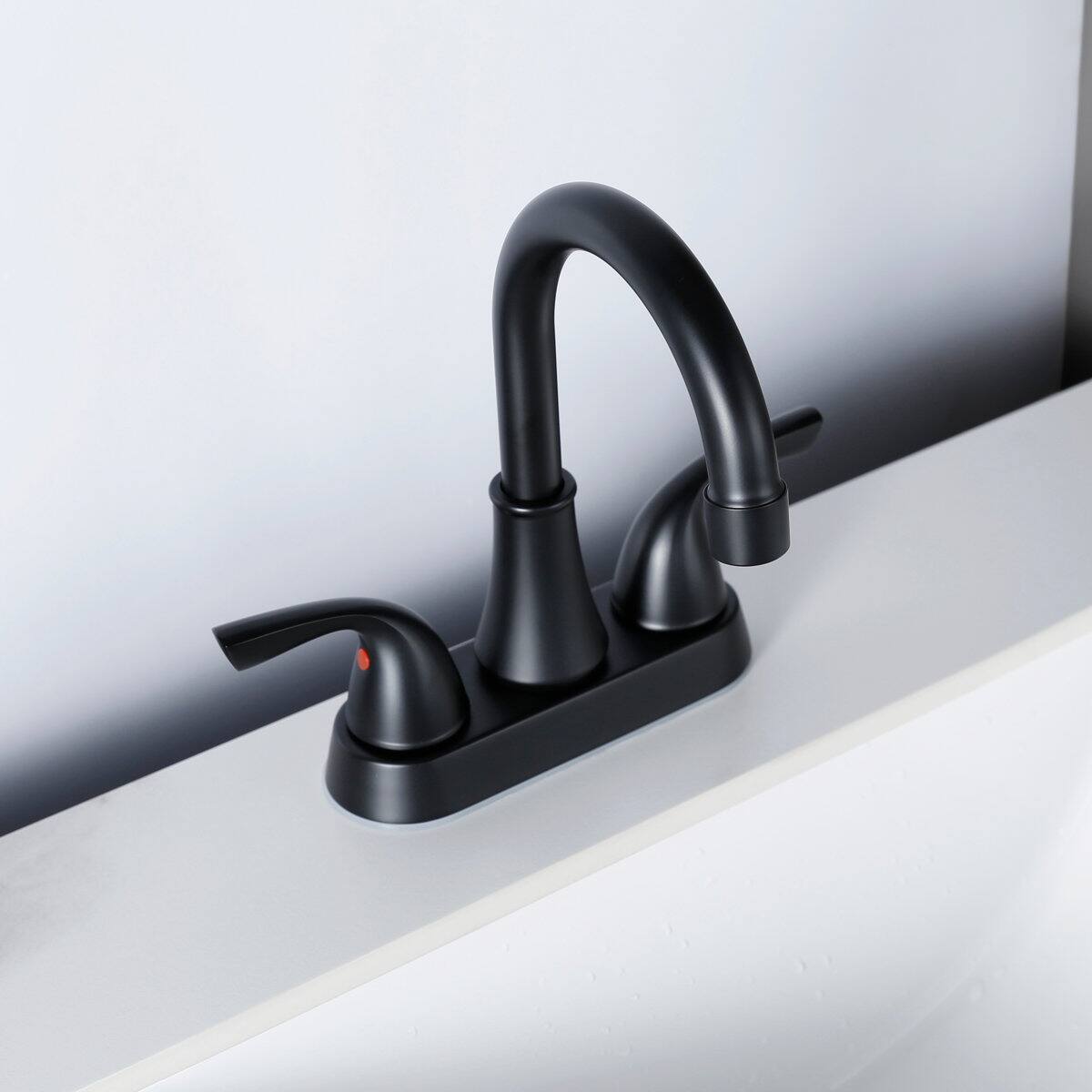 Left. Bothwa Home - Bothwa home  Bathroom Faucet For bathroom Sink  With Two Handles - Matte Black.