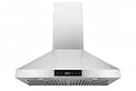 Front. Hauslane - Hauslane WM-538 30-in Convertible Stainless Steel Wall-Mounted Range Hood (OFFICIAL) - Silver.