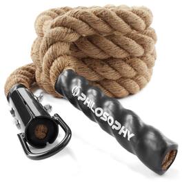 Philosophy Gym - in Door / Outdoor Exercise Climbing Rope - 1.5-in Diameter - Natural