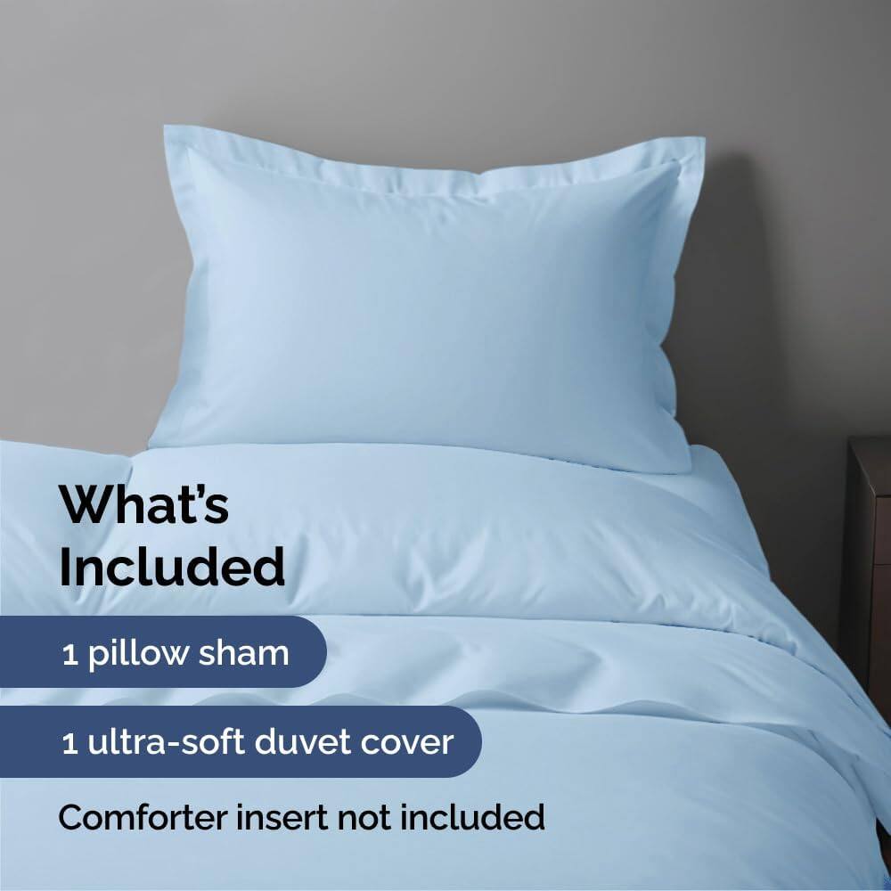 What's Included  
1 pillow sham  
1 ultra-soft duvet cover  
Comforter insert not included