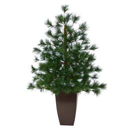 BreeBe - 40" Yukon Mixed Pine Christmas Tree in Bronze Planter - Green