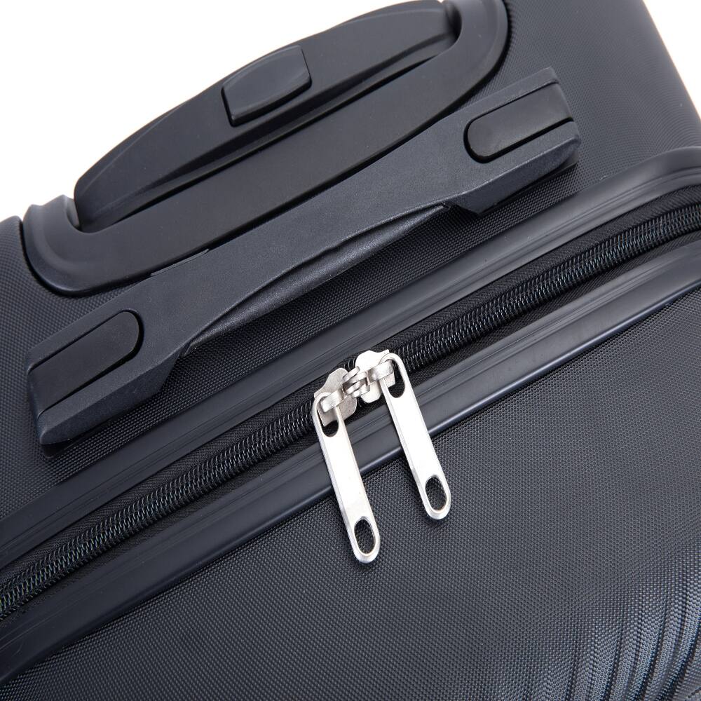 Alt View 9. Ropilly - Ropilly 4 Piece Luggage Set Black ABS Hard Shell Lightweight Travel Suitcases with Spinner Wheels - Black.