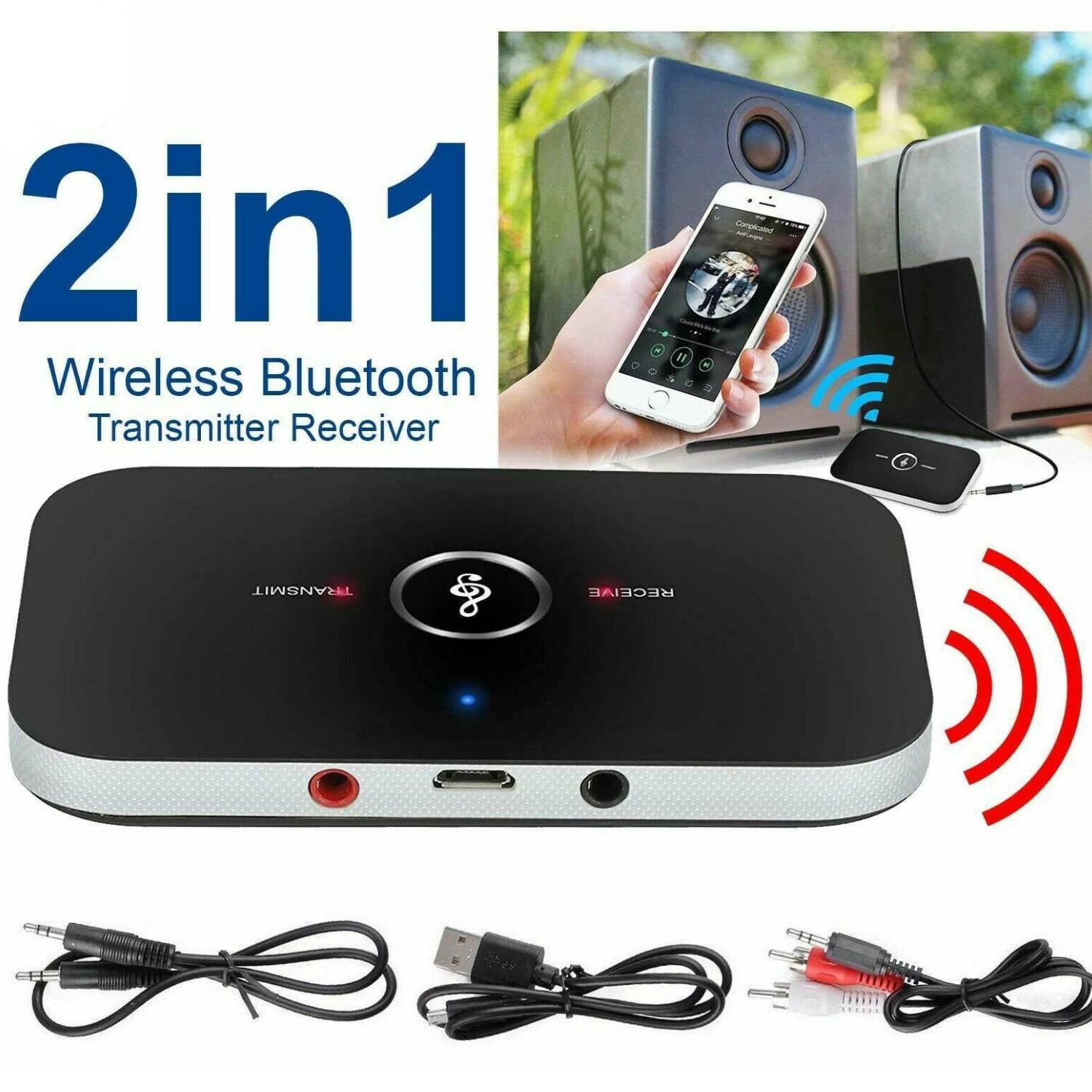 2in1  
Wireless Bluetooth Transmitter Receiver  

RECOIVE  
TRANSMITTER