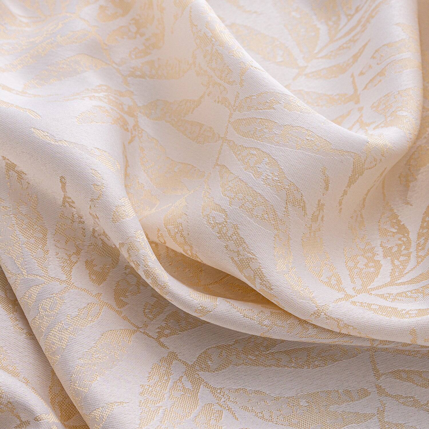 Back. RT Designers Collection - RT Designers Collection 100% Polyester 140 GSM Liana Jacquard Grommet Curtain Panel 54" x 84" Beige - Beige.