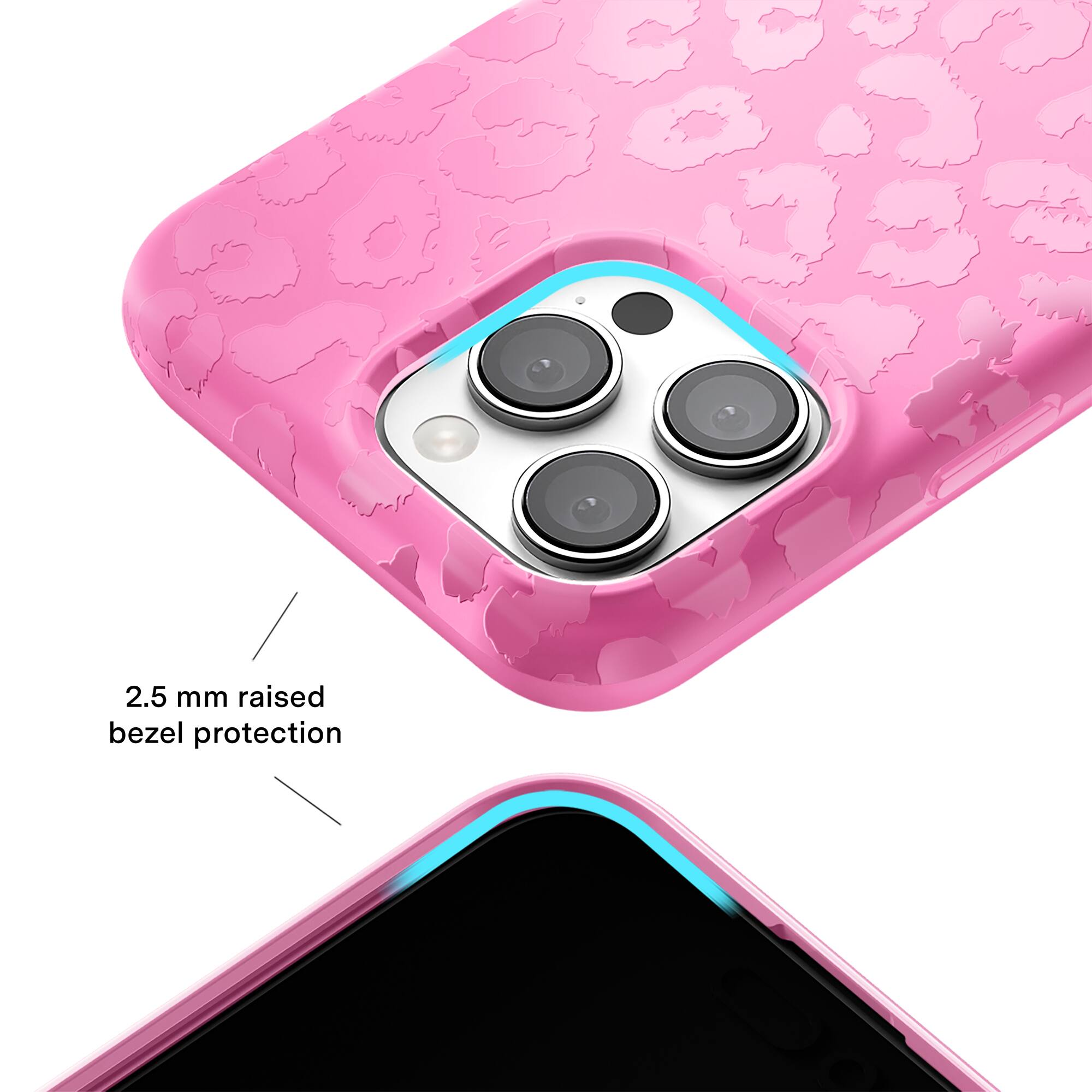 2.5 mm raised bezel protection