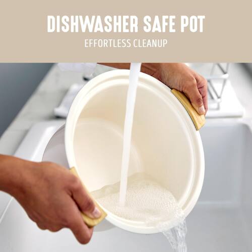 DISHWASHER SAFE POT  
EFFORTLESS CLEANUP