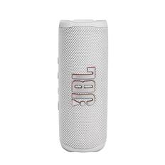 Front. JBL - JBL Flip 6 Portable Bluetooth Speaker powerful sound deep bass waterproof PartyBoost for multiple speaker pairing White.