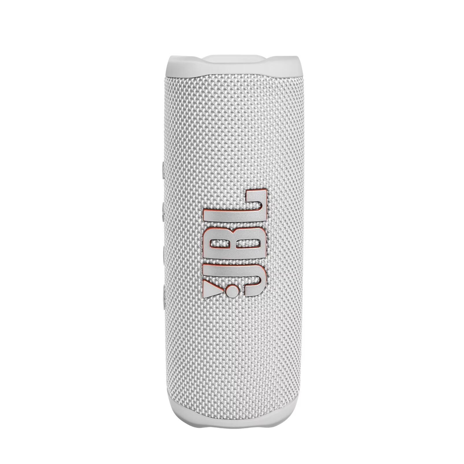 Front. JBL - JBL Flip 6 Portable Bluetooth Speaker powerful sound deep bass waterproof PartyBoost for multiple speaker pairing White.