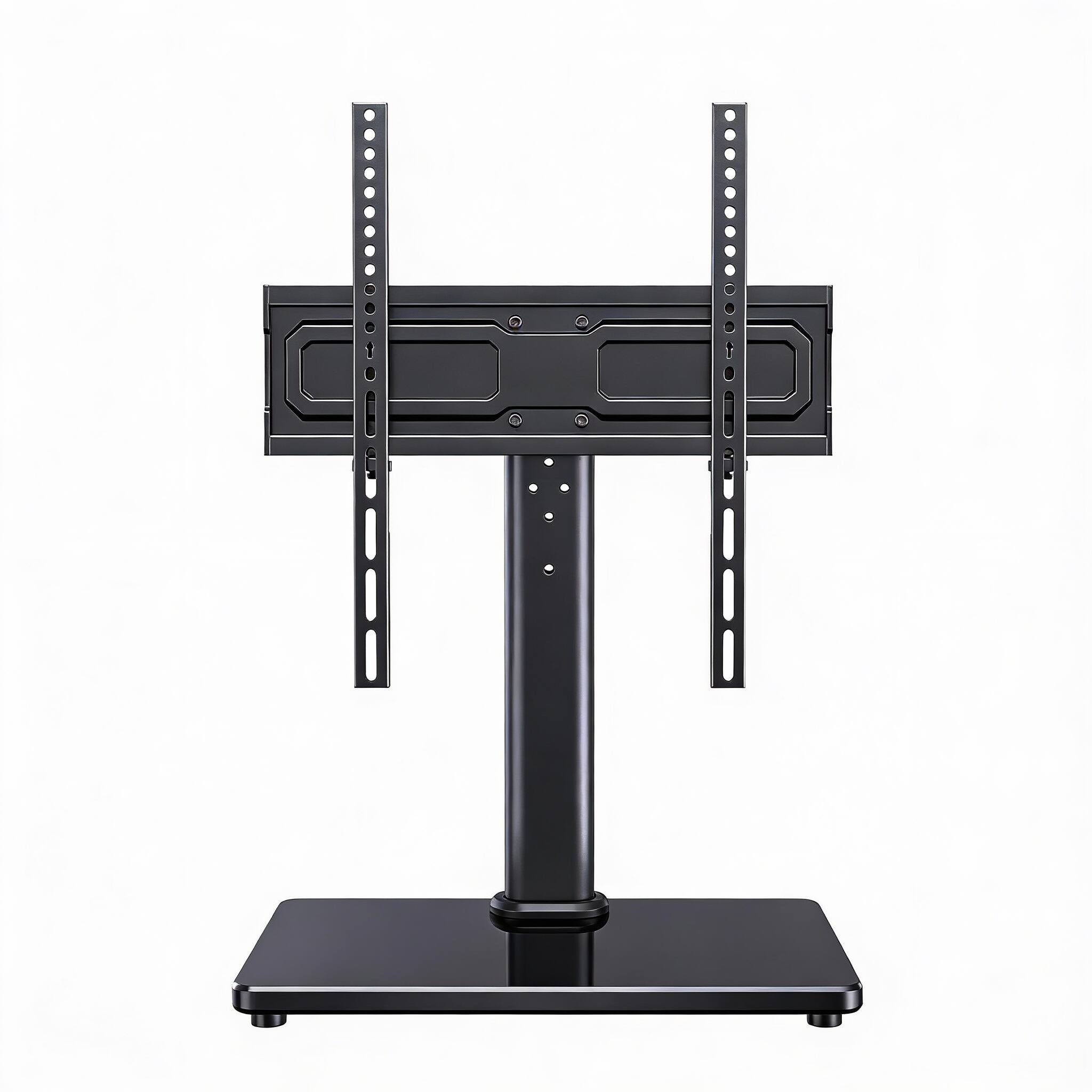 Front. Frangdom - Swivel Tabletop TV Stand 50° Tilt 12 Height 99lbs 400x400 VESA - BLACK 24" to 60" screen ‎17.52 x 10.79 x 2.56.