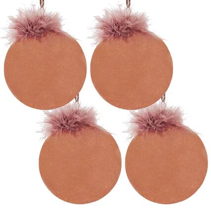 Front. Dexmalle - Dexmalle-D4.7 Christmas Tree Decorative Hanging Glass Ball Ornaments,Set of 4-Brown - Brown.