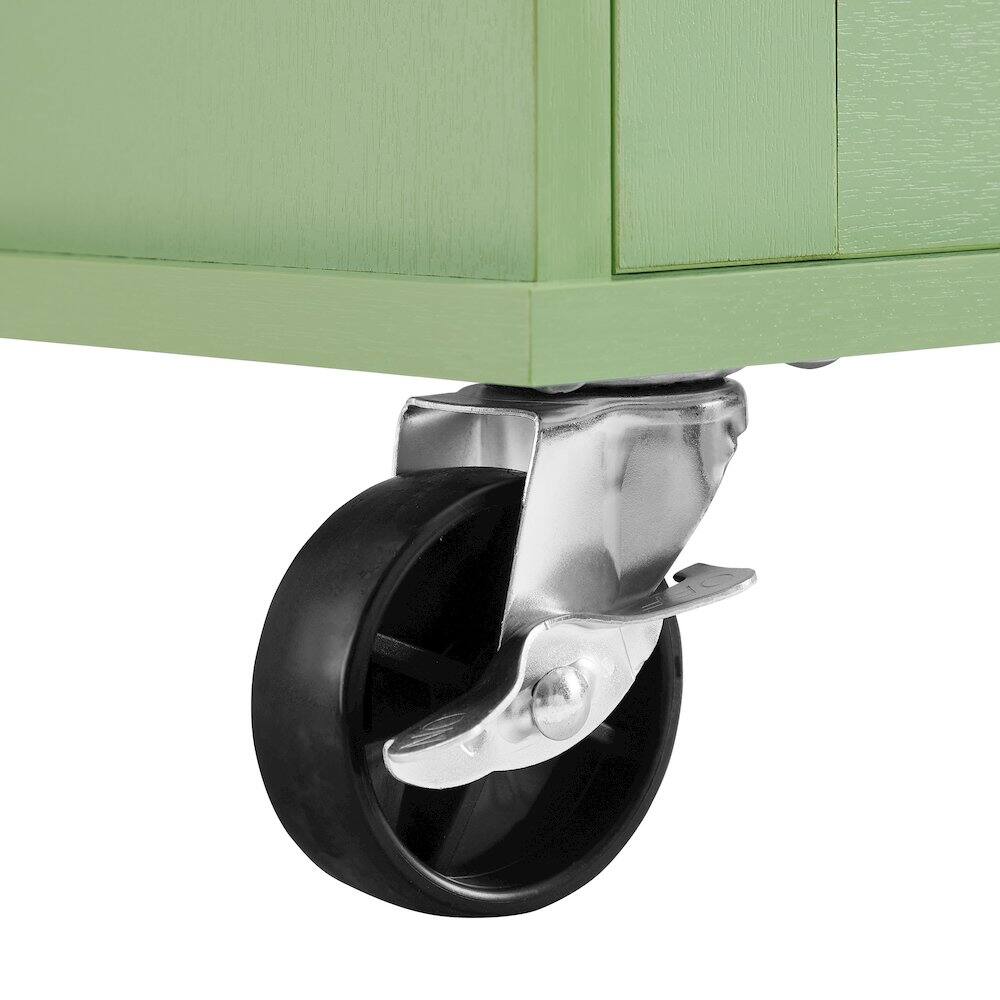 Alt View 7. Crosley Furniture - Stella Kitchen Cart - Mint.