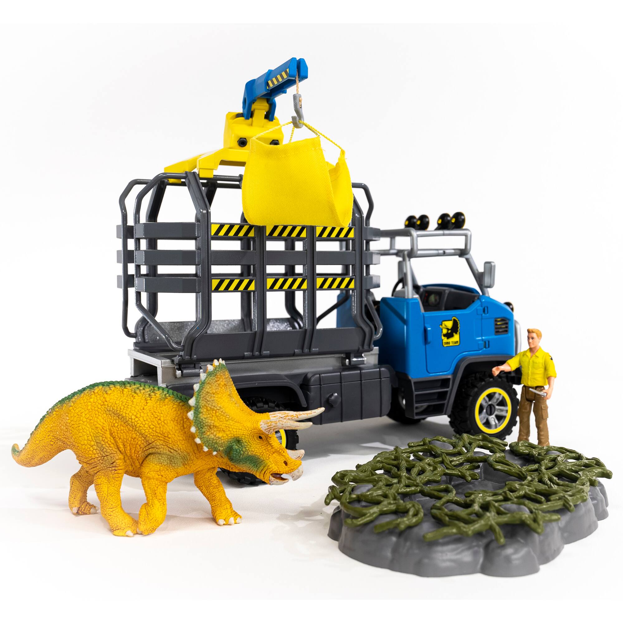 Angle. Schleich - Dinosaurs: Dino Transport Mission.