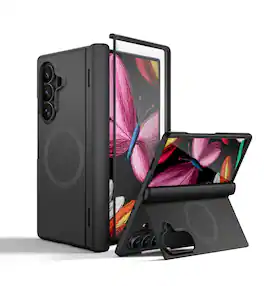 SURITCH - Magnet Case for Samsung Galaxy Z Fold 8 Ultra, Compatible with MagSafe, with Screen Protector Hinge Protection Kickstand - Aurora Black