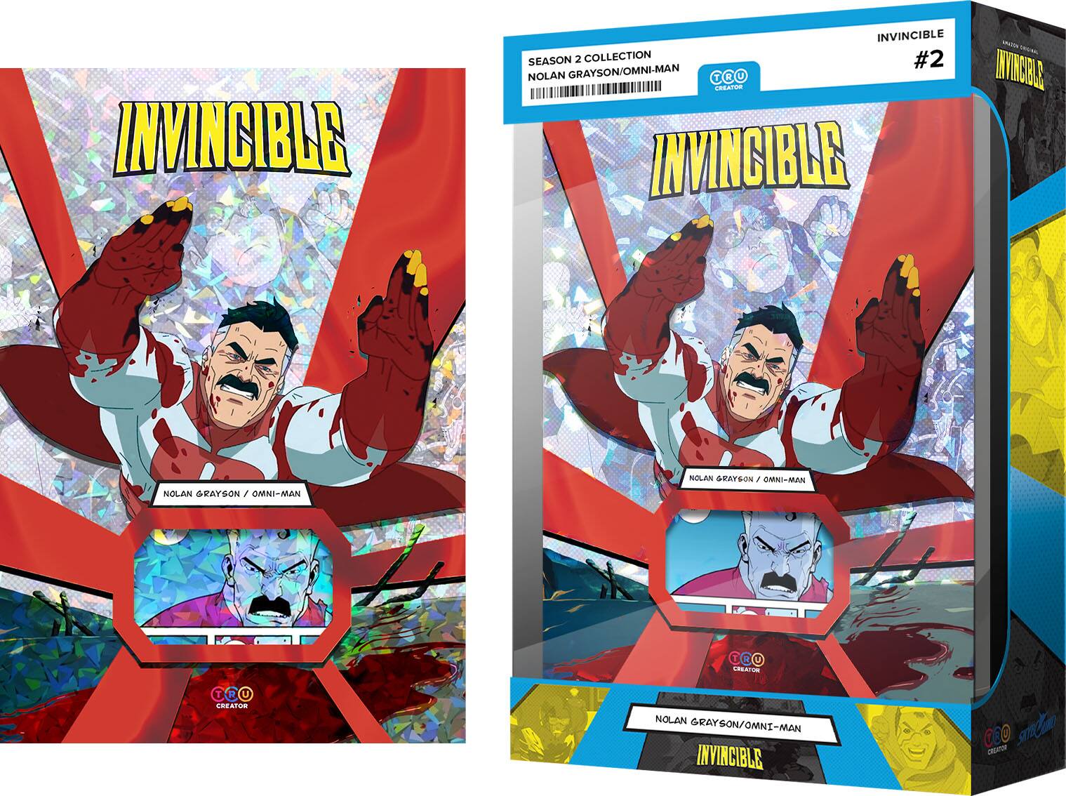 INVINCIBLE  
INVINCIBLE SEASON 2 COLLECTION #2  
NOLAN GRAYSON / OMNI-MAN  
CRU CREATOR  
INVINCIBLE  
NOLAN GRAYSON / OMNI-MAN  
NOLAN GRAYSON / OMNI-MAN  
T R U CREATOR  
T R U CREATOR  
NOLAN GRAYSON / OMNI-MAN  
INVINCIBLE  
CCO SKYBCOMO CREATOR