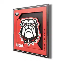YouTheFan - Georgia Bulldogs 12'' x 12'' 3D Logo Wall Art - Multicolor