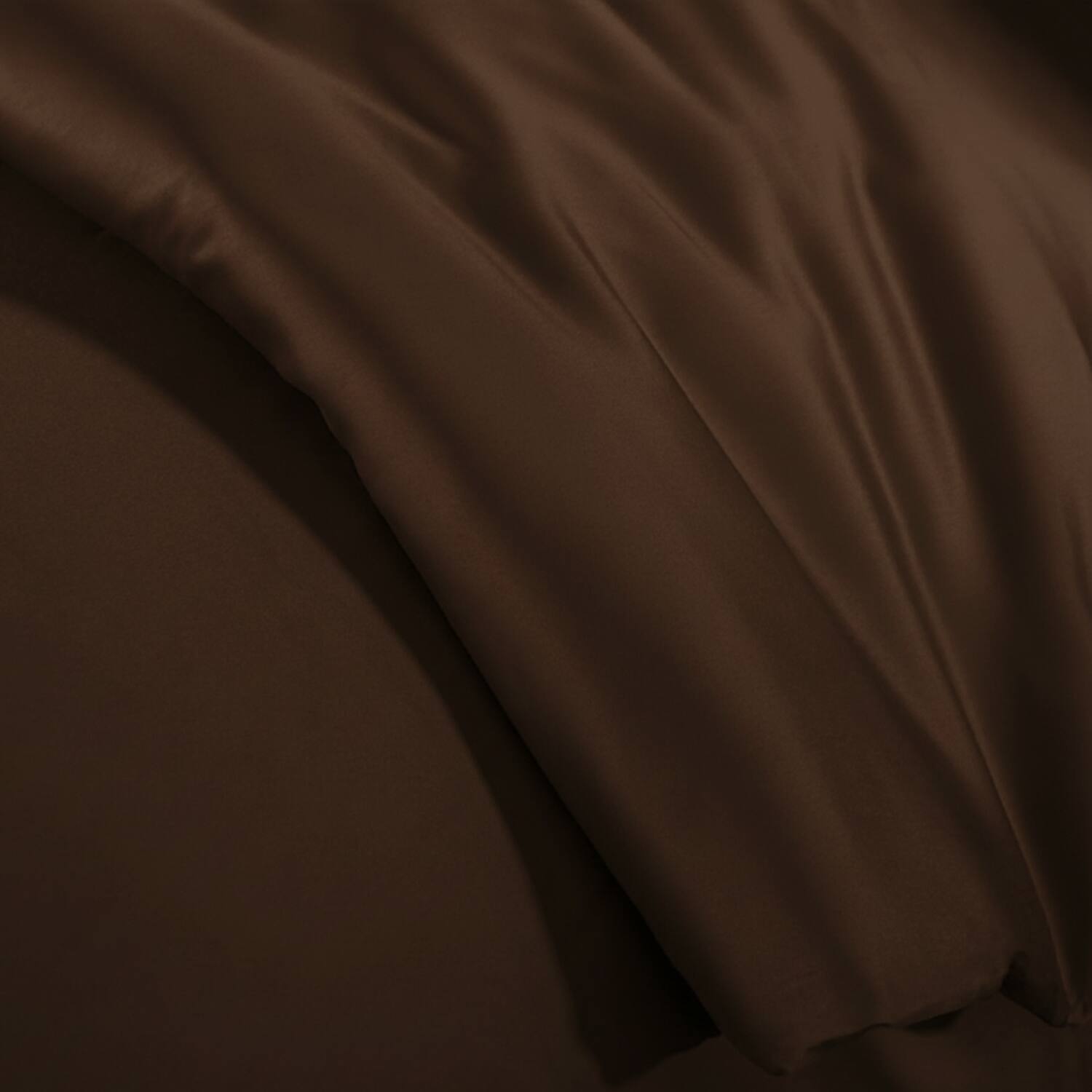 Alt View 3. Home Collection - Brielle Home 100% Premium 250TC Modal Sateen Duvet Cover Set 108" x 98" and Two 20" x 26" Shams Set Full/Queen Chocolate - Chocolate.