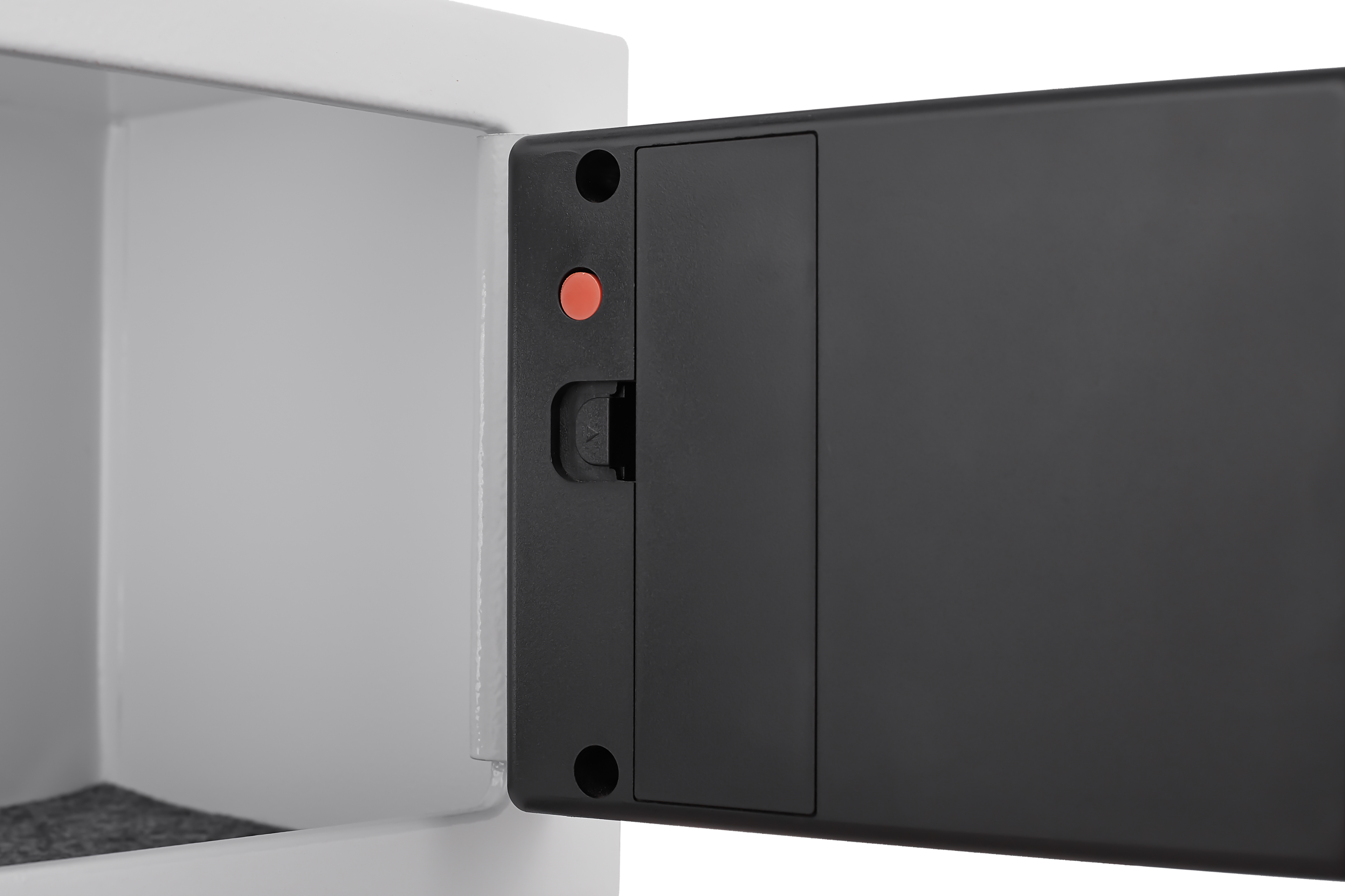 Angle. Dexmalle - Dexmalle-Secure Safe With Key And Password,Mini Storage Cabinet-White.