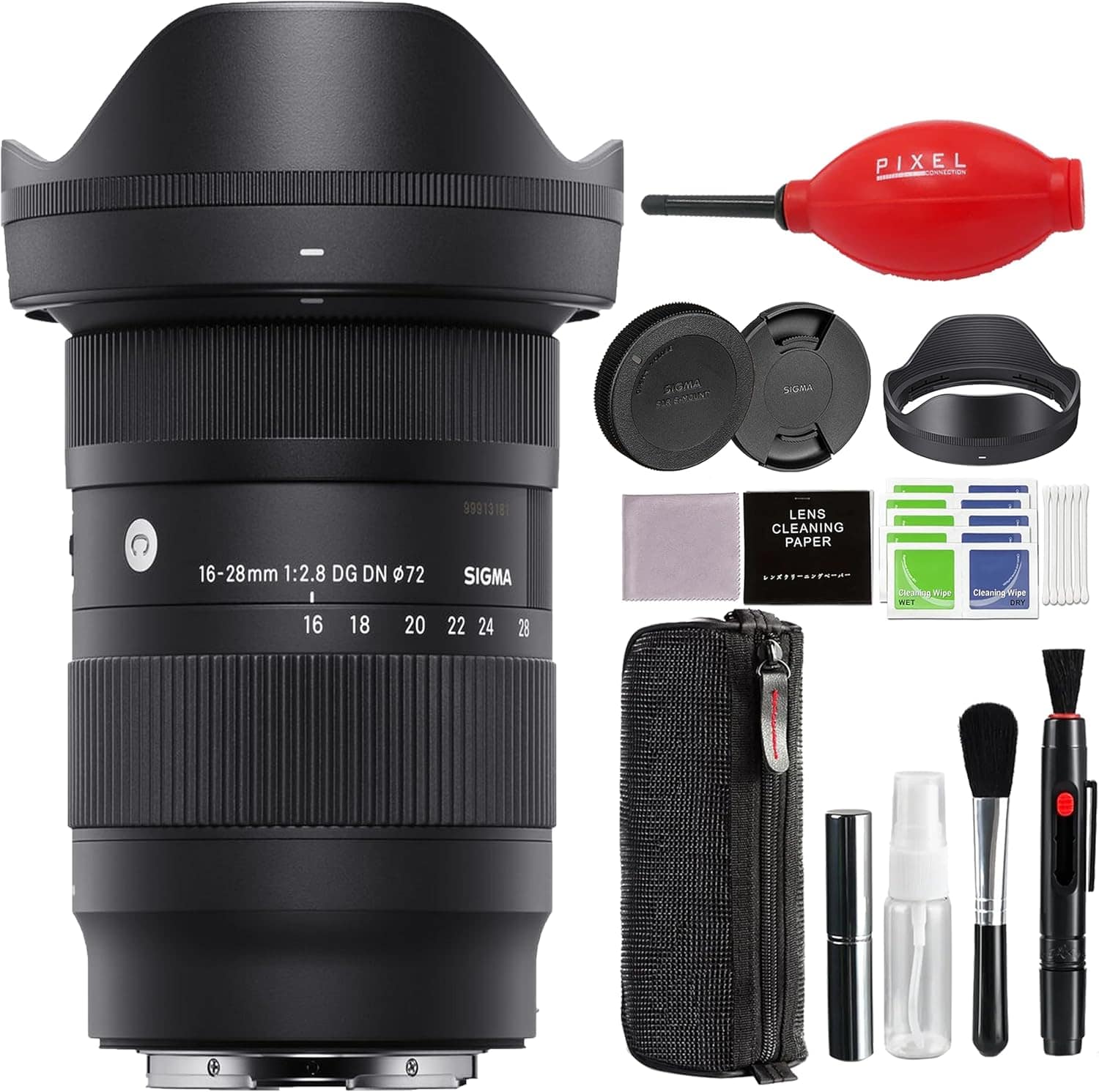 Sigma - 16-28mm f/2.8 DG DN Contemporary Lens for Sony E Mount with Advanced Accessory and Travel Bundle | 206969 - Black