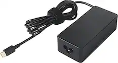 Front. Lenovo - USB-C Fast Charger and AC Power Adapter for Laptops, Tablets and Phones - Black.