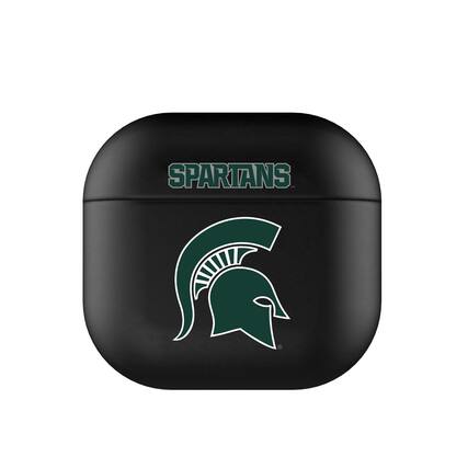 Front. Keyscaper - Michigan State Spartans Insignia AirPods 4th Generation Case Cover - No Size - Black.