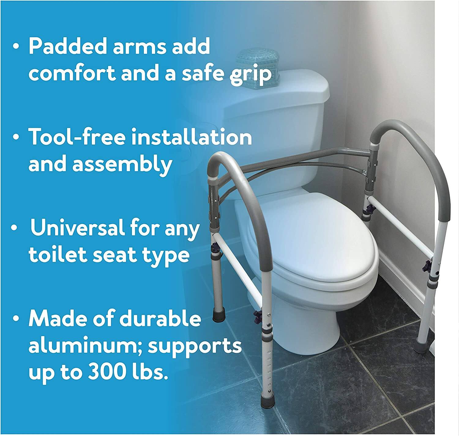 Alt View 14. Carex - Bathroom Safety Rail - White.