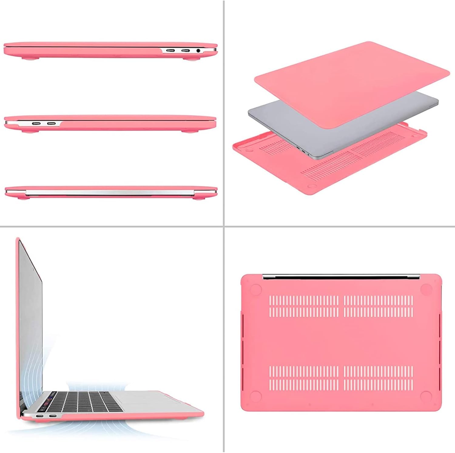 Alt View 1. mosiso - MacBook Pro 13" hard shell case with keyboard skins, screen protector and storage bag - Cream Pink.