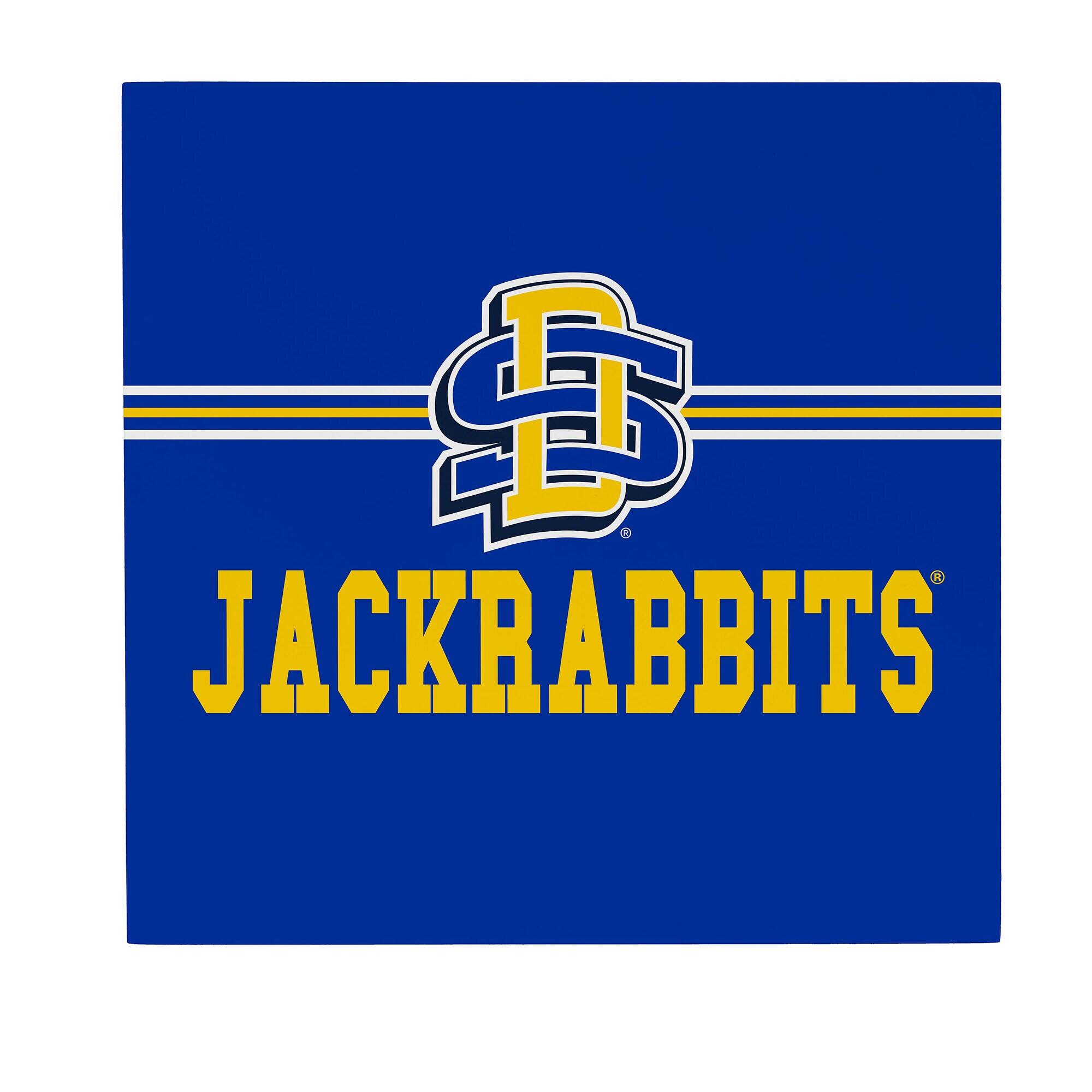 South Dakota State Jackrabbits 12" x 12" Wood Wall Sign
