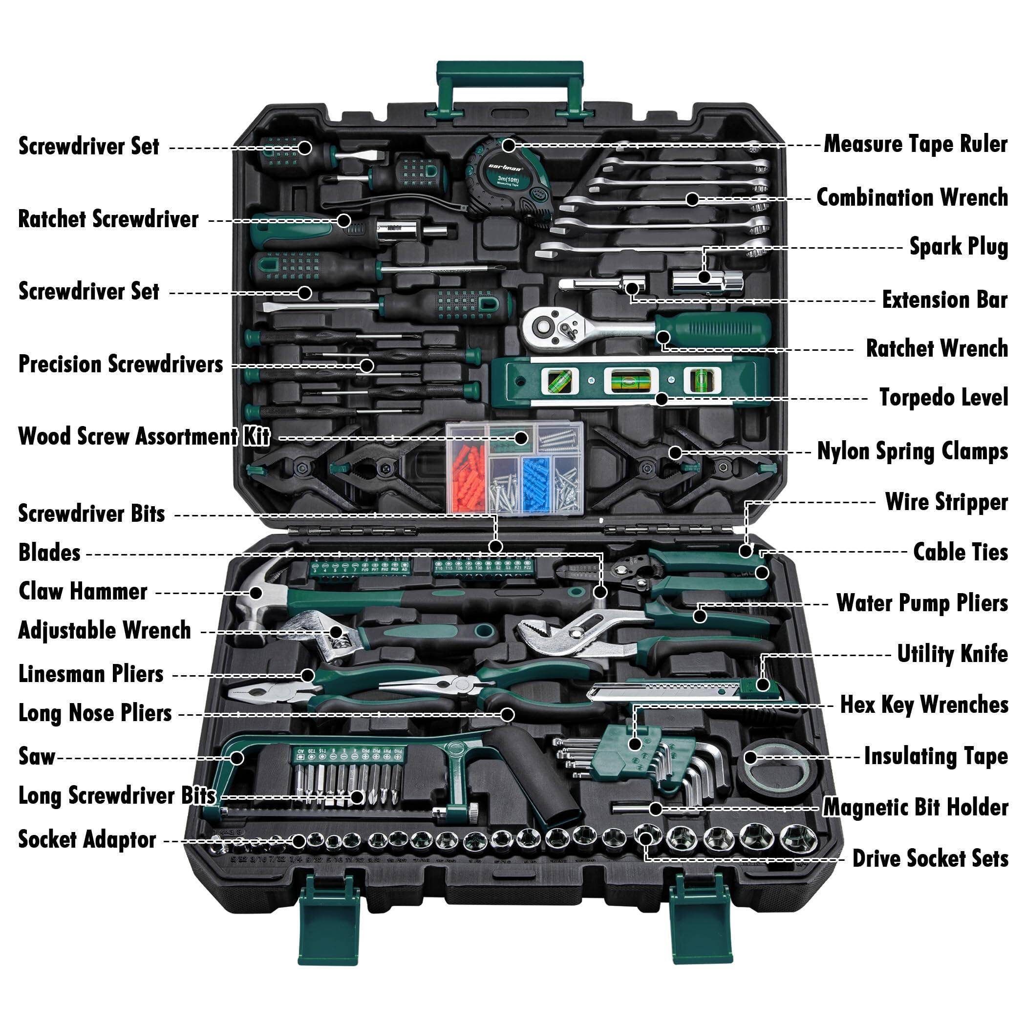 JETRANSPORT 238 piece Tool Set With Socket Wrench & Auto Repair Tools ...