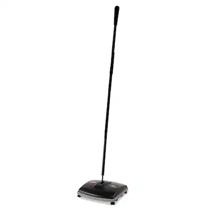 Front. RubberMaid - Rubbermaid Commercial FG421288BLA 44 in. Handle Floor and Carpet Sweeper - Black/Gray - Black/Gray.