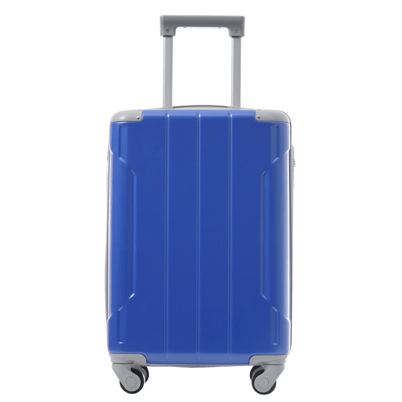 Angle. PexFix - 3-Piece Luggage Set with 20" Carry-On, Lightweight Hardshell ABS, Spinner Wheels, for Business & Weekend Travel - Dazzling Blue.