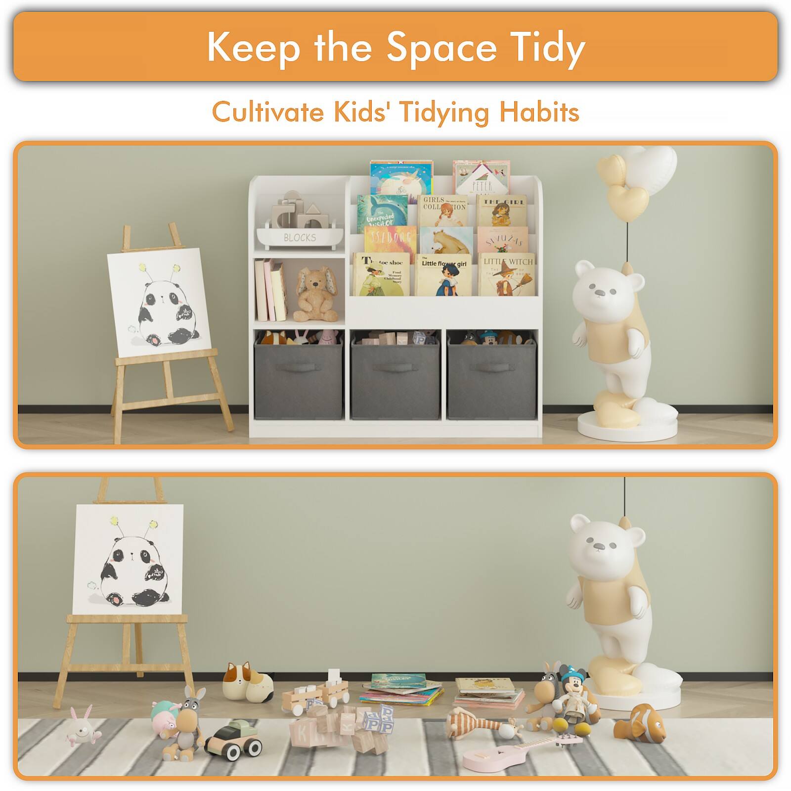 Keep the Space Tidy  
Cultivate Kids' Tidying Habits