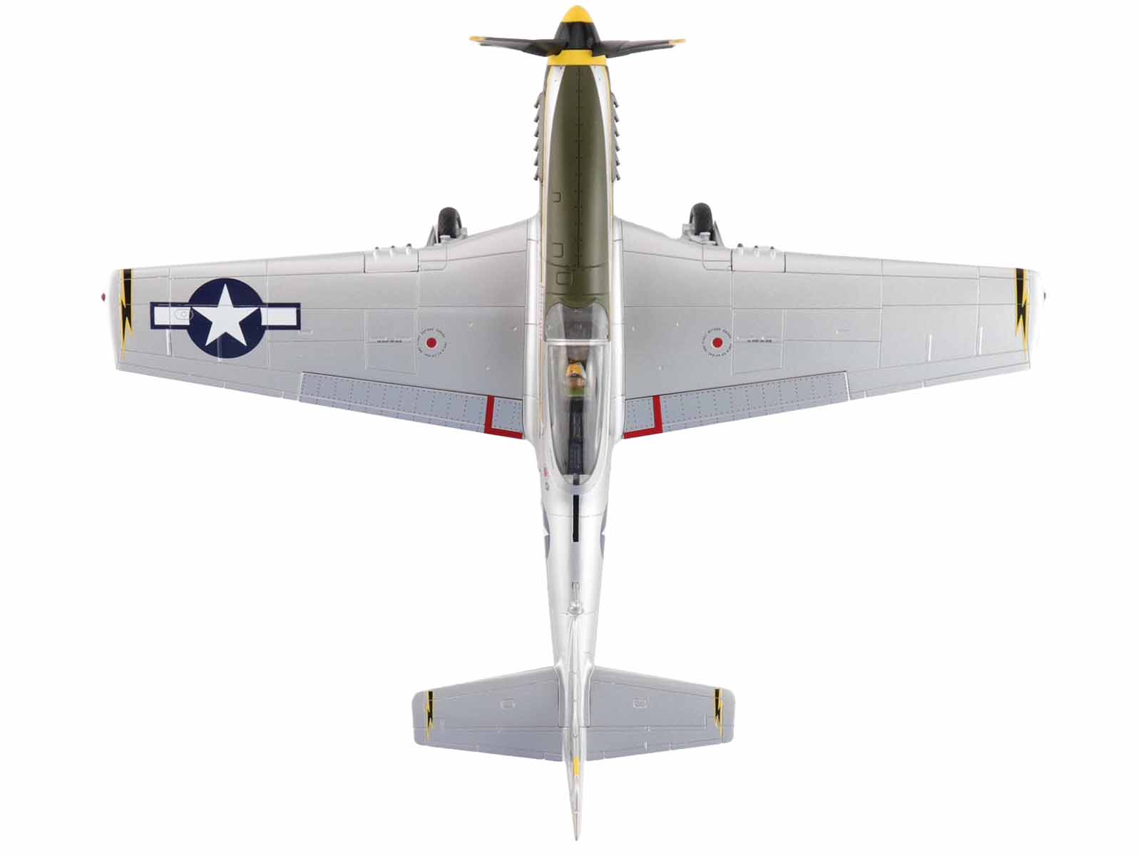 Left. Hobby Master - North American P-51D Mustang "Lt. Col. McComas 118th TRS 23rd Fighter Group China" 1945 USAAF "Air Power Series" 1/48 - White.