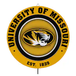 Evergreen Enterprises - Missouri Tigers 15" LED Round Metal Lit Wall Sign - Multicolor