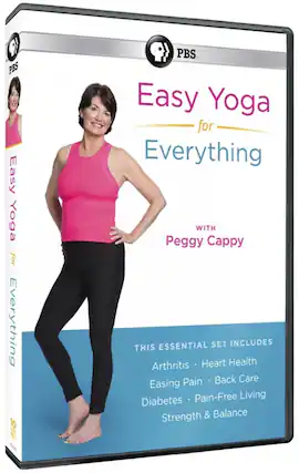 Front. Easy Yoga For Everything With Peggy Cappy - DVD.