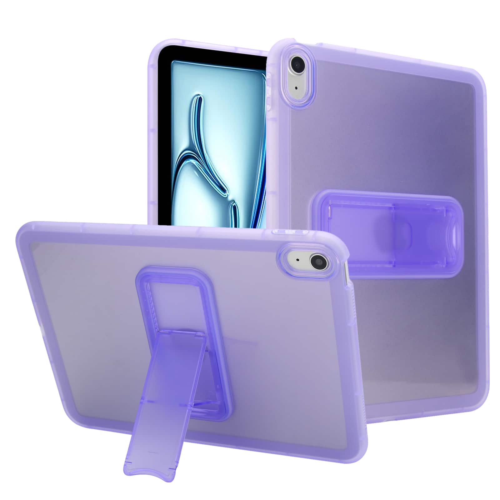 Dteck - Tablet Case for Apple iPad (A16) 11" 2025 & iPad 10th Gen Cover 10.9" 2022 with Kickstand Hybrid PC+TPU Rugged Cover - Purple