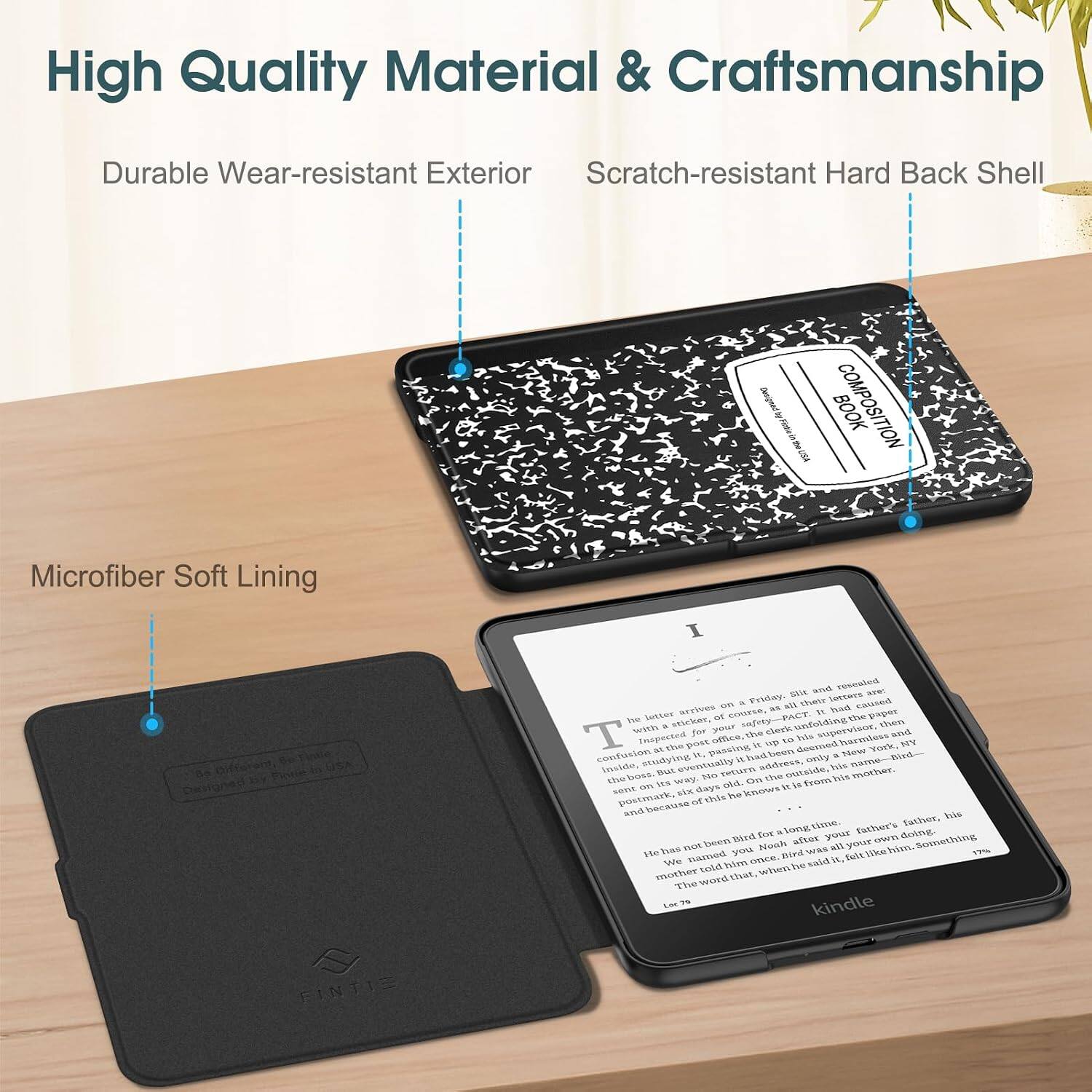 High Quality Material & Craftsmanship  
Durable Wear-resistant Exterior  
Scratch-resistant Hard Back Shell  
Microfiber Soft Lining  
Designed in the USA  

BOOK COMPOSITION  

Slit and resealed are: a Friday. their letters caused arrives on all had letter course, It paper he of safety-PACT. the with a sticker, your clerk unfolding then T Inspected for office, the to his supervisor, harmiess and NY the post It up deemed York, at passing been New confusion it, it had only a name-Bird- inside, studying eventually address, his boss. But No return the outside, his mother. the its way. old. On is from sent on days knows it six be postmark, of this and because his time. father's father, for 3 long your doing. been Bird after your own Something has not you Nooh Was all like him. 17% He named Bird felt We him once. said it, told when he mother word that, The Loc 70 kindle  

FINTIE