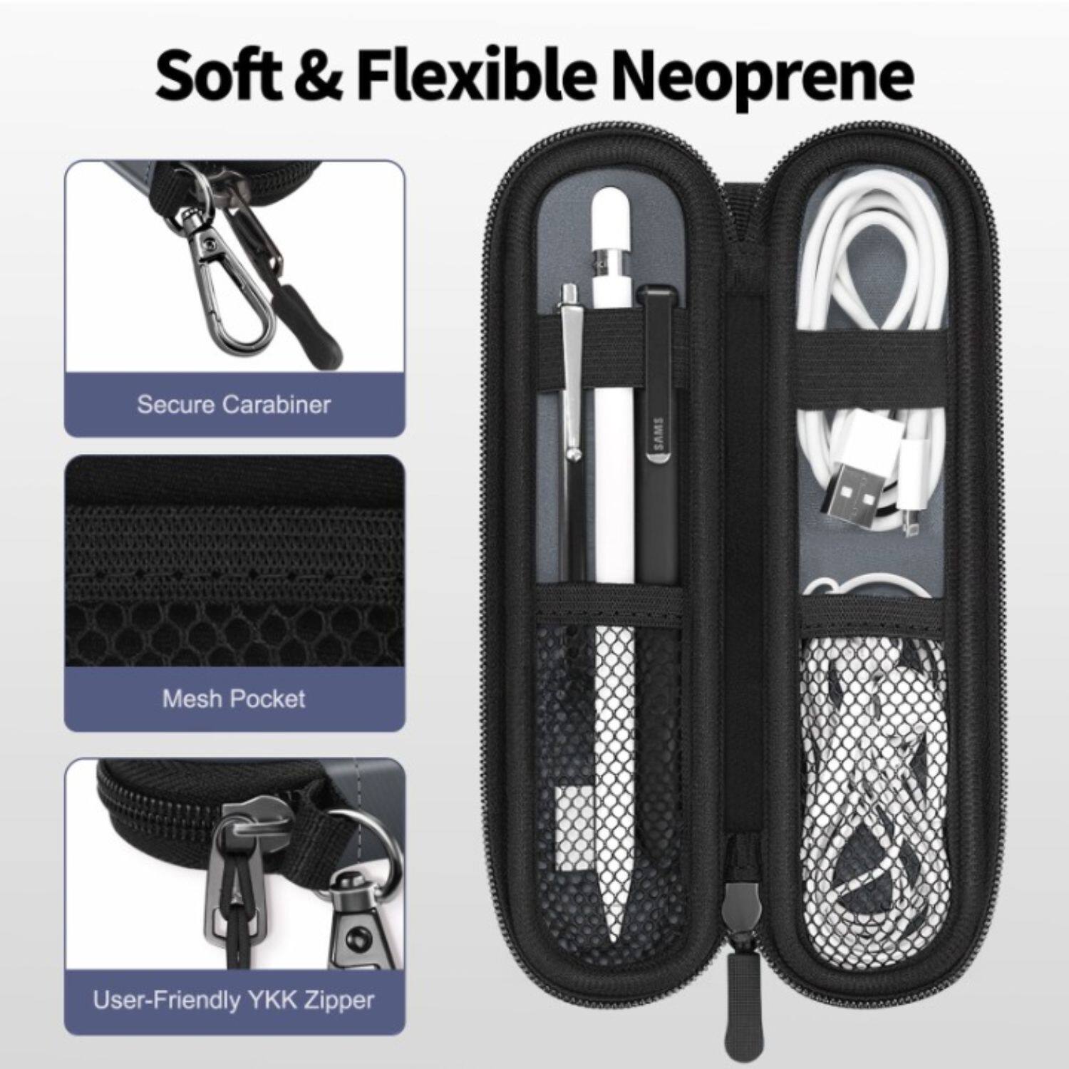 Soft & Flexible Neoprene

Secure Carabiner

Mesh Pocket

User-Friendly YKK Zipper