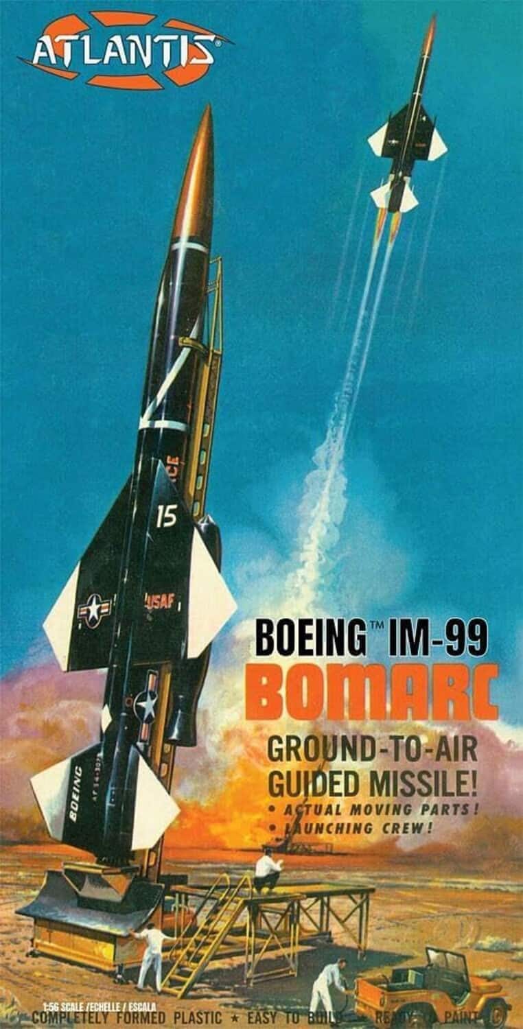 PopMarket - Boeing IM-99 Bomarc Ground-to-Air Guided Missile with Launch Platform 1/56 Scale Model Kit - COLLECTIBLES - Multicolor
