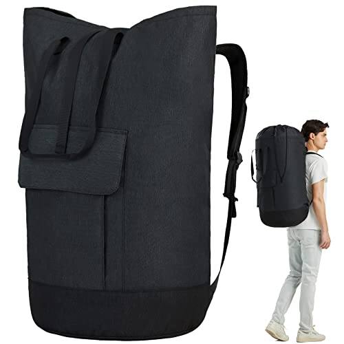 Pacoar Cade - Laundry Bag For College 115l Heavy Duty Backpack With Shoulder Straps Large Dirty Clothes Dorm Apartment And - charcoal grey