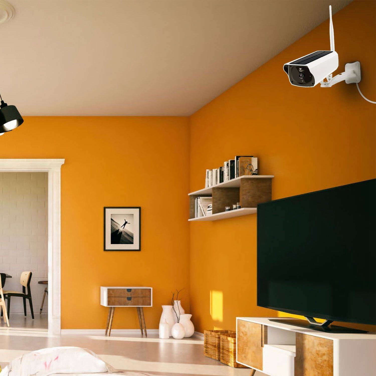 Alt View 5. Tiramisubest - 1080P Solar Powered WiFi IP Camera Two-Way Intercom Security Surveillance Camera.