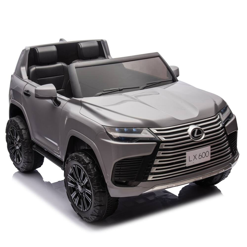 Alt View 3. Ropilly - Ropilly Licensed lexus lx600 ride on car 24V 2-Seater with Remote Control Gray.