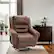 Front. Bestier - 42.5in Brown Faux Leather Power Lift Assist Heating Massage Recliner with 8-points Vibration - Brown.