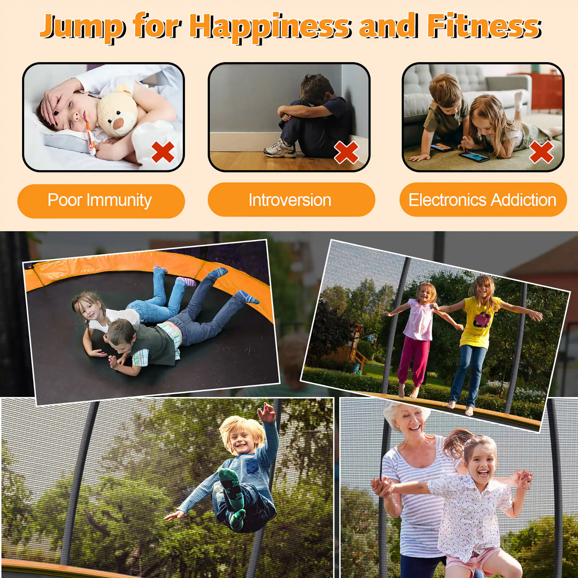 Jump for Happiness and Fitness

- Poor Immunity
- Introversion
- Electronics Addiction