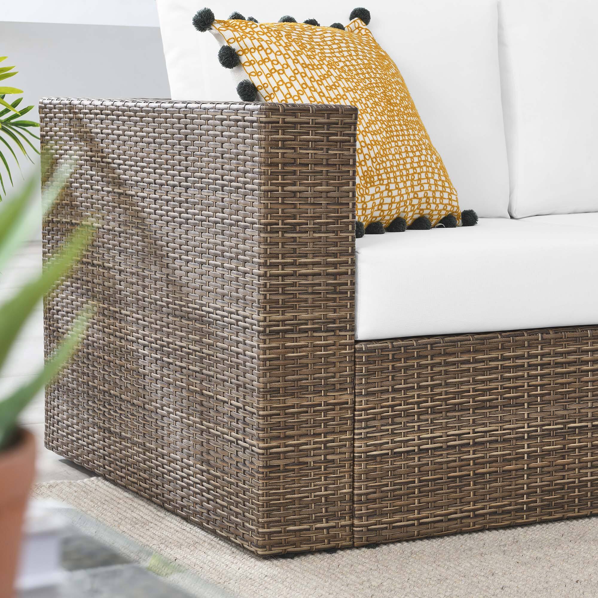 Alt View 1. Modway - Convene Outdoor Patio Loveseat by Modway - Cappuccino White.