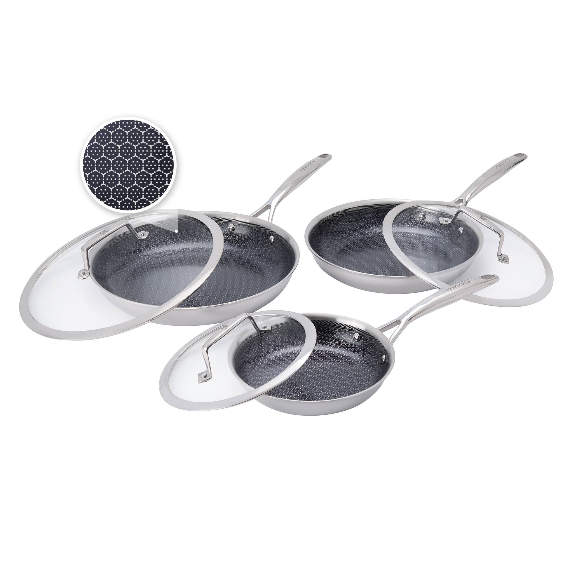 Henckels Paradigm Ceramic 6 pc Dual Performance Fry Pan Set